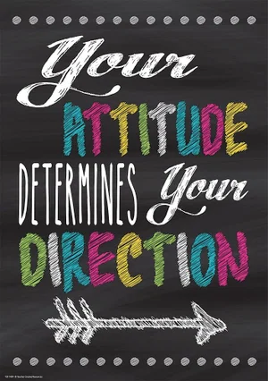 Your Attitude Determines Your Direction Positive Poster