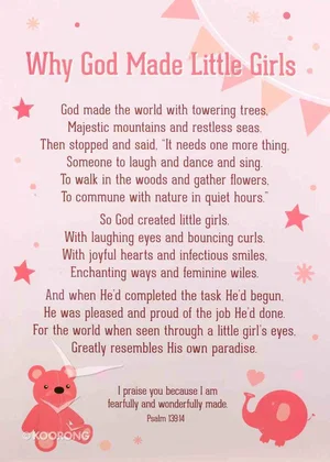 Large Posters: Why God Made Little Girls 13.5" x 19""