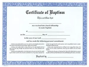 Baptism Certificate CLP