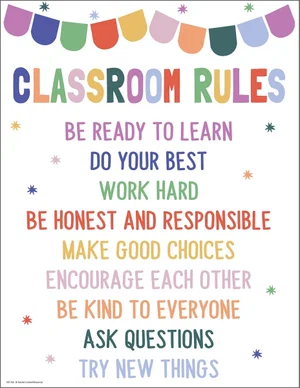 Colour Crush Classroom Rules Chart