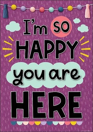 Positive Poster I'm So Happy You Are Here 13?" x 19""