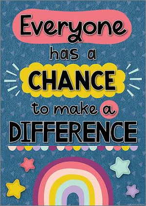 Positive Poster Everyone Has a Chance 13?" x 19""