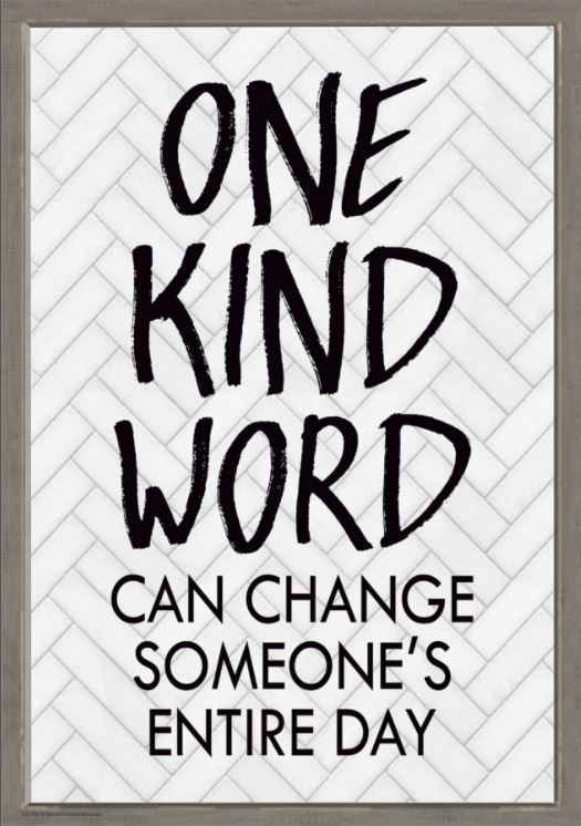 Image of Positive Poster One Kind Word 13″ x 19″”