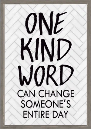 Positive Poster One Kind Word 13" x 19""