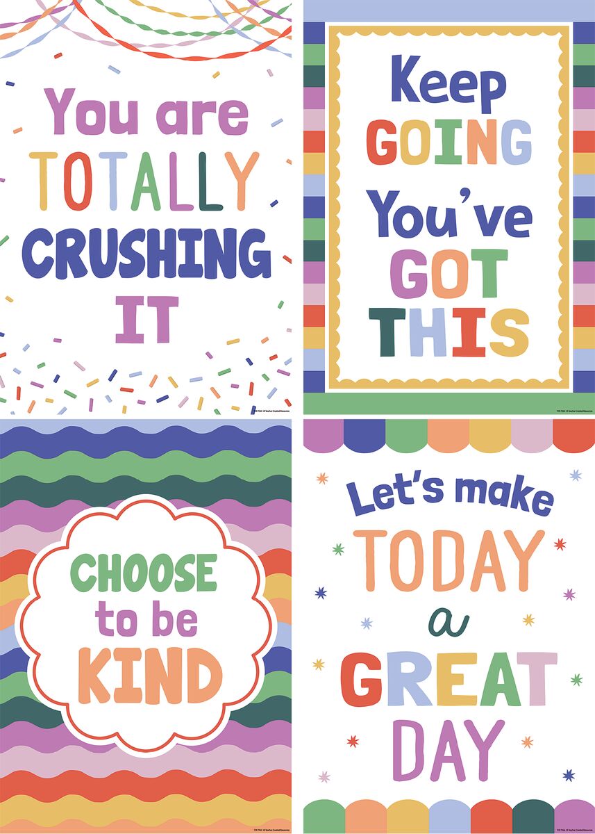 Colour Crush Positive Poster Set (4)