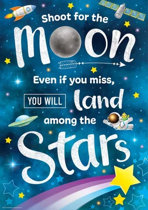 Shoot for the Moon Positive Poster