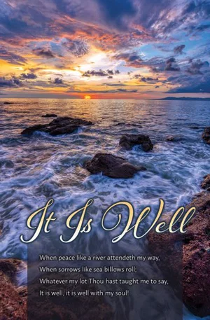 Bulletin - Funeral It Is Well Pkg. 100