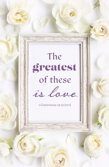 Image of Wedding Bulletin 1 Corinthians 13:13 (NIV)-Pkg 100