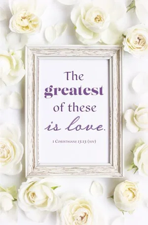 Wedding Bulletin 1 Corinthians 13:13 (NIV)-Pkg 100