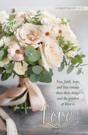 Wedding Bulletin The Greatest of These is Love, 1 Cor. 13:13 Pkg 100