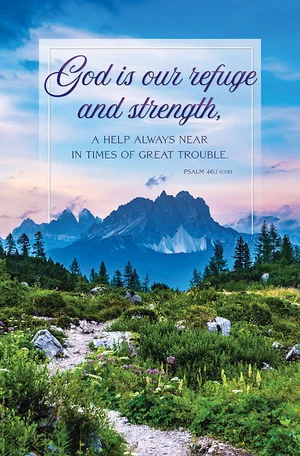 Bulletin God is Our Refuge And Strength Psalm 46:1 (pkg of 100)