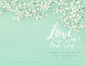 Bulletin Wedding - Love is patient