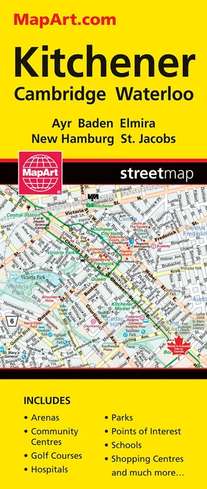 Kitchener Cambridge Waterloo Street Map