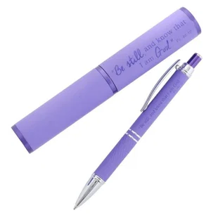Gift Pen Be Still and Know Purple - Psalm 46:10