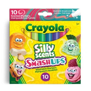 Silly Scents Smash-Ups Broad Line Markers, 10 Count