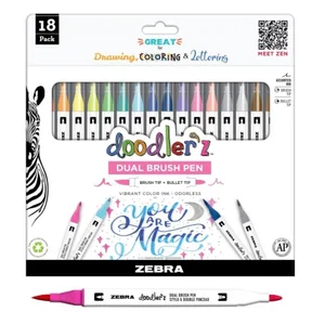 Doodler’z Dual Brush Pens – Set of 18