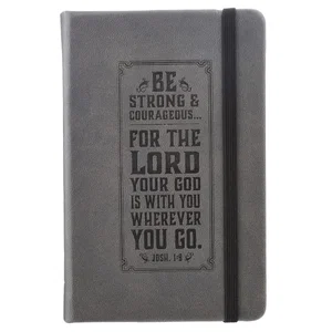 Notebook Faux Leather Grey Be Strong Josh. 1:9