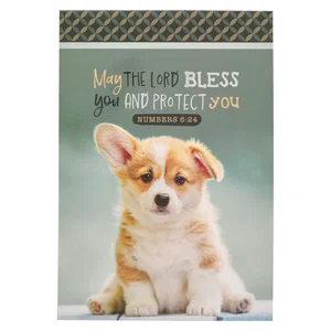 Notepad Grey Puppy May the Lord Bless You Num. 6:24