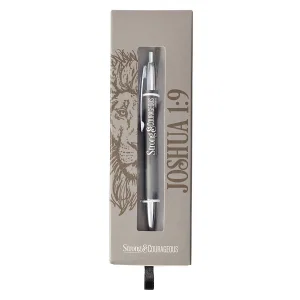 Pen in Gift Box Grey Strong & Courageous Josh. 1:9
