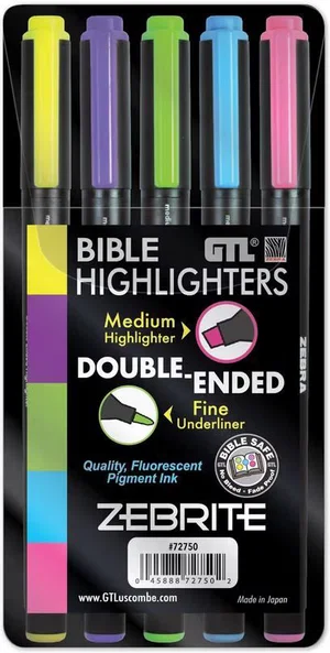 Zebrite Highlighters 5 Pk