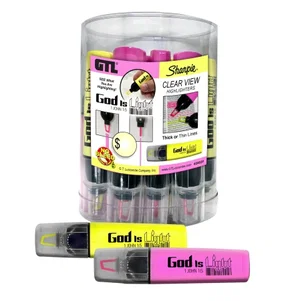Sharpie God Is Light Clear View Highlighter - Assorted