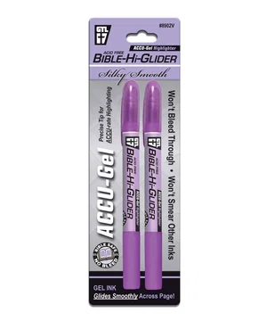 Accu-Gel Bible-Hi-Glider Violet - 2 pk
