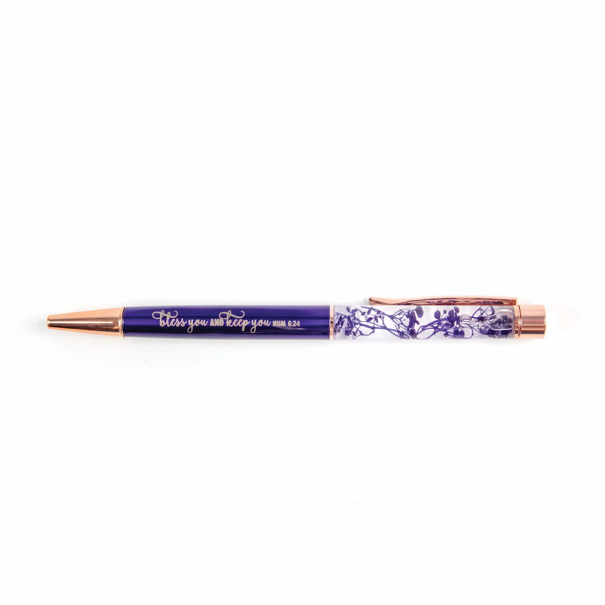 Flower Pen Purple - Bless You and Keep You, Numbers 6:24