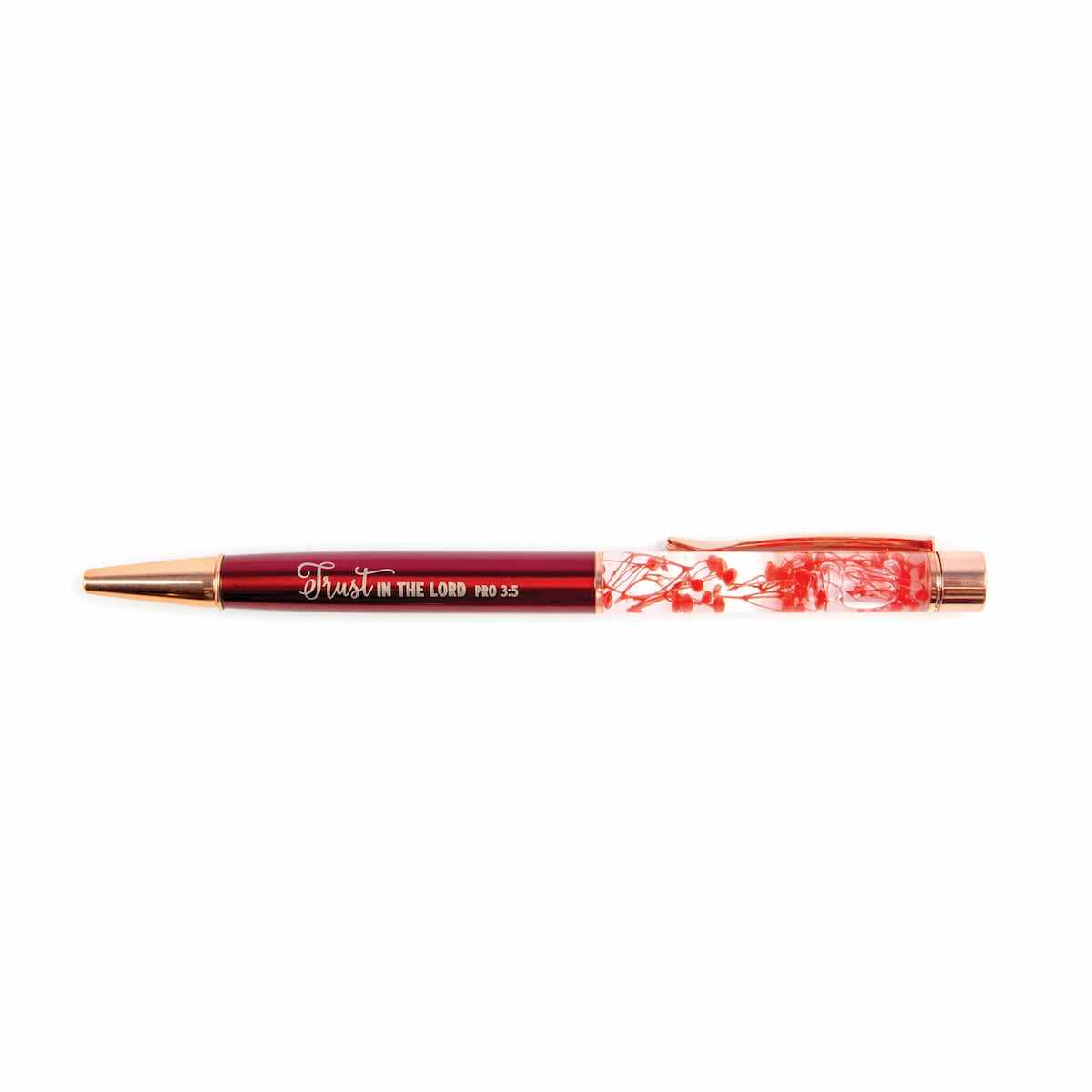 Flower Pen Red - Trust in the Lord, Psalm 46:10