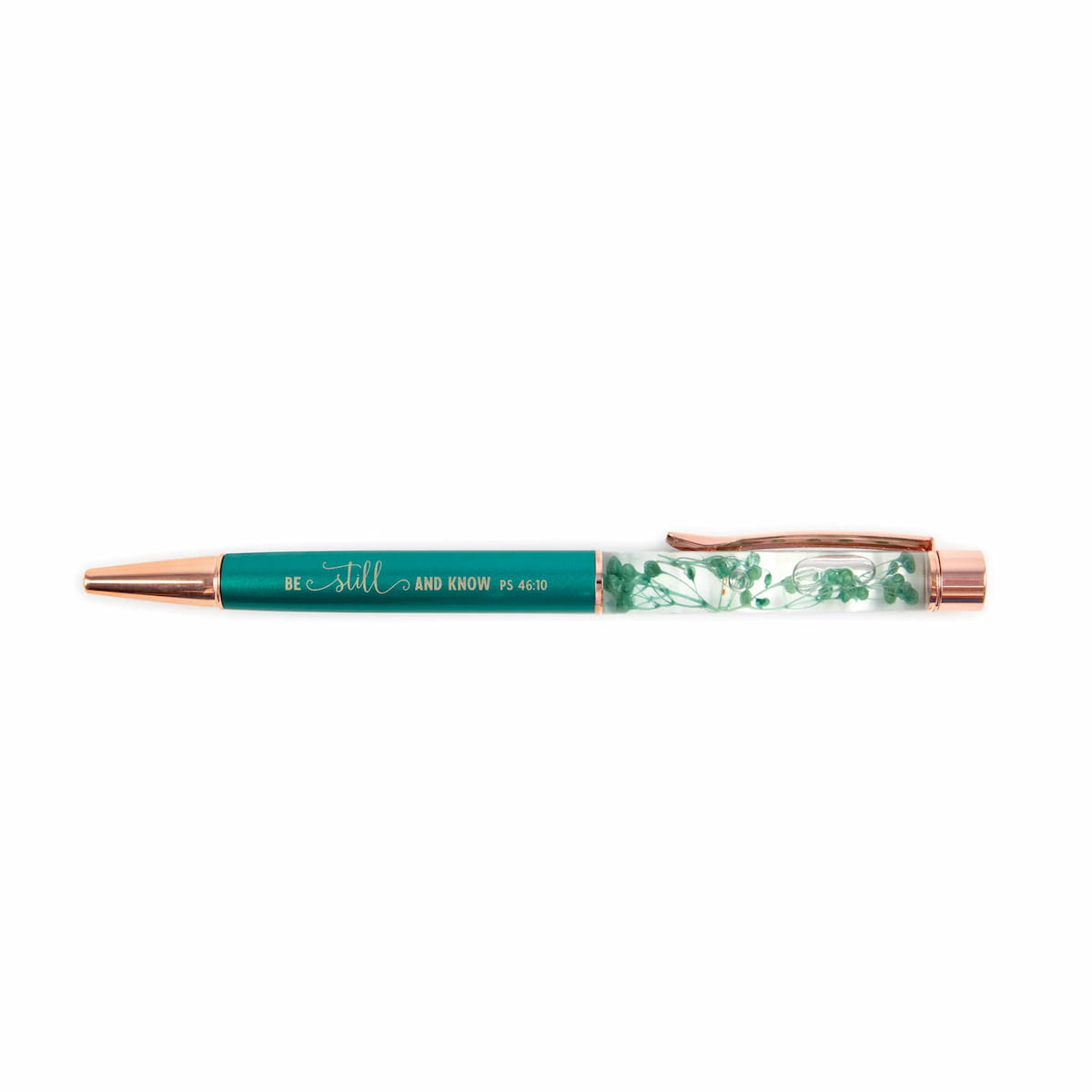Flower Pen Teal - Be Still and Know, Ps 46:10