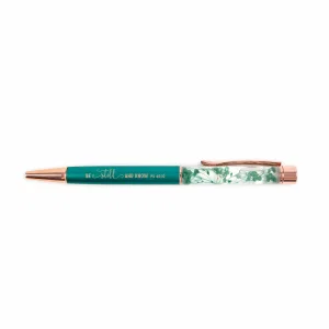 Flower Pen Teal - Be Still and Know, Ps 46:10