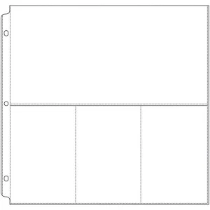 Photo Sleeves 12"X12"" (3) 6""X4"" & (1) 6""X12"" Pockets 10/Pkg