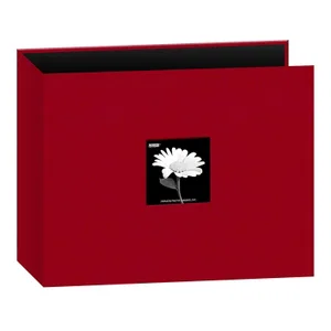 Album Fabric 3-Ring Binder w/Window, Red