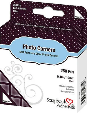 Photo Corners Clear Self-Adhesive .375" 250/Pk
