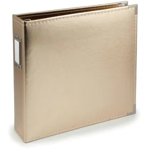 Album D-Ring Leather Gold 12"X12""