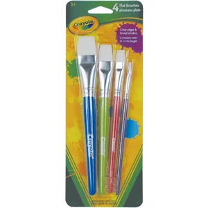 Crayola Flat Brush Set, 4 Count