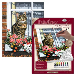 Paint By Number Cat in the Window - Junior Small