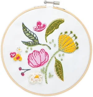 Spring Blooms Embroidery Kit 8"x8"