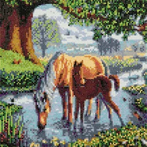 Crystal Art Mounted Kit (Med): Fell Ponies
