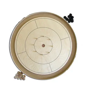 Crokinole Round Board Premium with Buttons