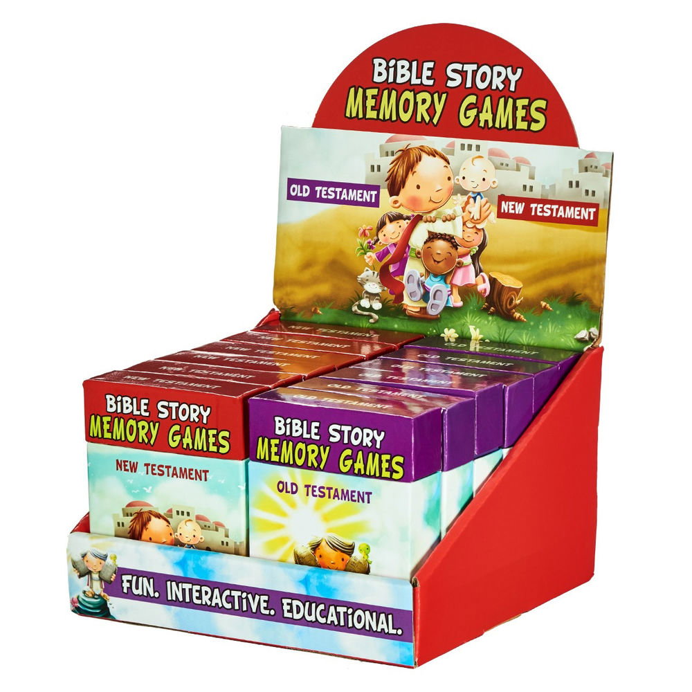 Bible Story Memory Games Merchandiser (12 Games)