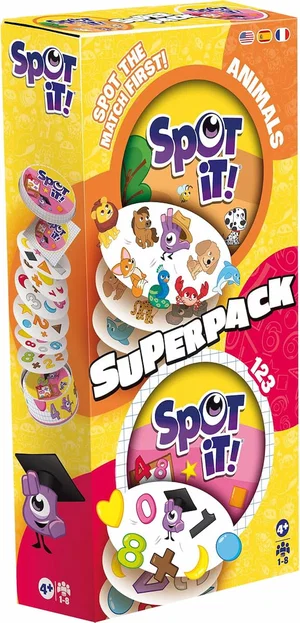 Spot It! Super Pack (Animals + 123)