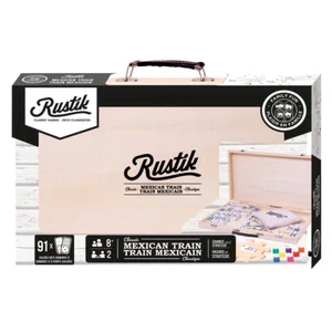 Rustik Deluxe Mexican Train Game w/ Wood Case