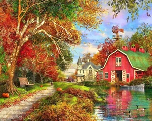1000 Pc Puzzle - Autumn Barn
