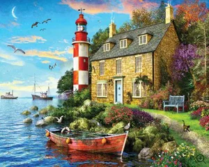 1000 Pc Puzzle - Cottage Lighthouse