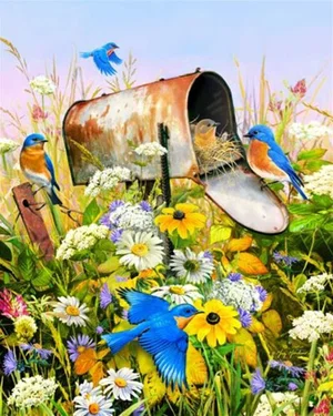 500 Pc Puzzle - Bluebirds