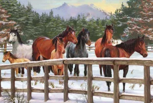 Puzzle Tray Snowy Pasture 35 pc