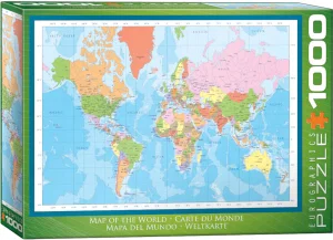 Modern Map of the World 1000 Pc Puzzle