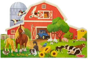 NEW! Busy Barn Shaped 32pc Floor Puzzle