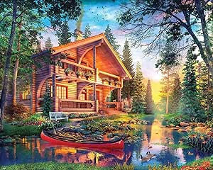 1000 Pc Puzzle - Log House Retreat