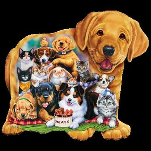 100 Pc Puppy Pals Shaped Puzzle